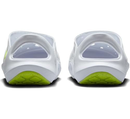 Nike Aqua Swoosh Little Kids' Sandals (FN0876-100, White/Pure Platinum/Volt) Size 82