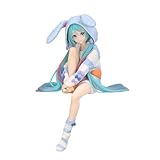 Hatsune Miku Rabbit Ear Hood Pajama Blue Color Version Figura 14 cm Noodle Stopper