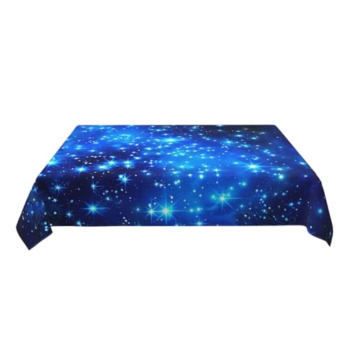 Nappe rectangulaire étoiles bleues intérieur extérieur maison de ferme - 5