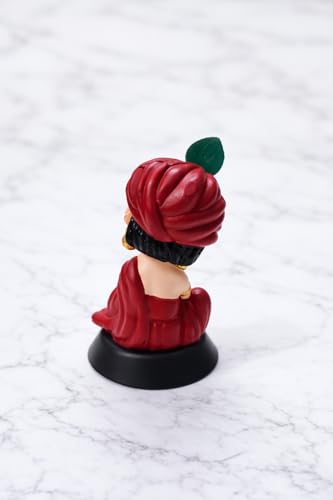 Image of Bal Krishna Idol for Car Dashboard | Premium Laddu Gopal Figurine for Home, Office & Car Decor | Baby Krishna Murti | Hindu God Statue | Spiritual Gift & Decorative Idol | Krishan Ji Close Eye Maroon