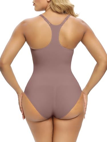 Image of SHAPERX Bodysuit for Women Tummy Control Shapewear Racerback Seamless Body Shaper Tank Top