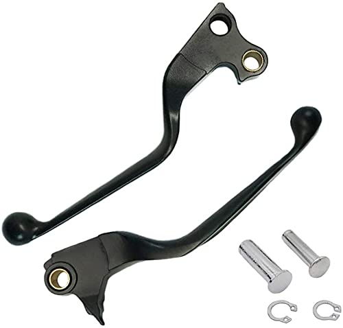 S SYUU Black Leviers de Frein et d'Embrayage Compatible avec Harley Davidson Dyna Softail Fat Boy Low Rider 2004-2012