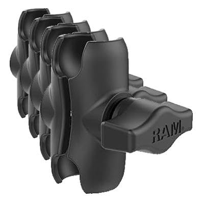 Image of RAM Mounts Double Socket Long (6 inch) Arm, Heavy-Duty Articulating Connector for Secure Mounting Compatible with B-Size 1 inch Ball Components RAM-B-201U-C (Pack of 4)