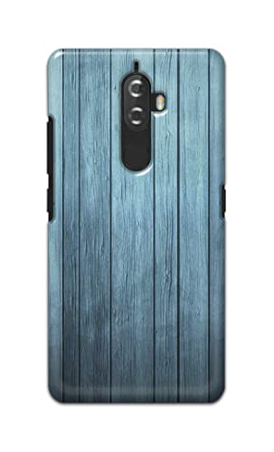 Image of Printed Hard Back Cover Case for Lenovo K8+ Plus Back Cover (Wooden Blue) -1302