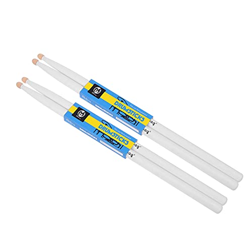 Milisten 2 Pairs White Maple Percussion Drum Sticks Maple Wood Drumsticks Non Slip Drum Sticks Wood Tip Maplewood Drumstick For Kids Students And Adults #TOP3