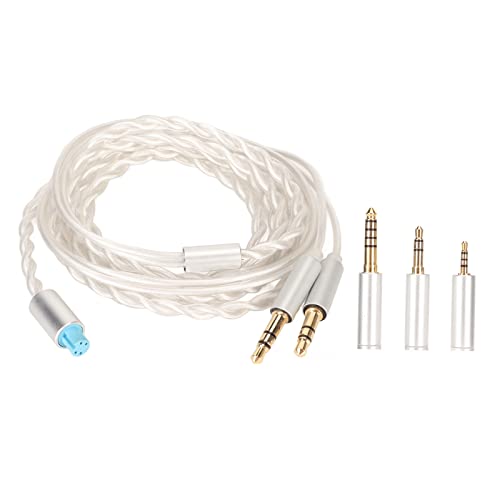 Zopsc Headphone Replacement Cable, 3 in 1 Headphone Audio Cable with Dual 3.5mm Jacks for HIFIMAN Ananda, for Sundara, for HE400, etc.