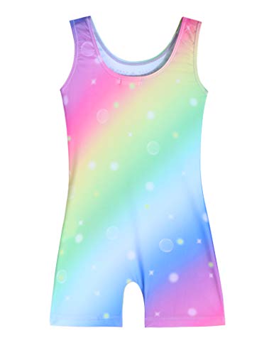 Arshiner Leotards For Girls Gymnastics With Shorts Color Gradient Shiny Diamond Kids Biketard #TOP1