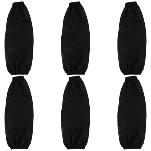 UKCOCO Mangas Impermeables para Brazos 3 Pares, Fundas Resistentes al Aceite Agua, Protección Ajustable para Cocina, Limpieza y Trabajo Doméstico, Color Negro, Unisex, Color Aleatorio