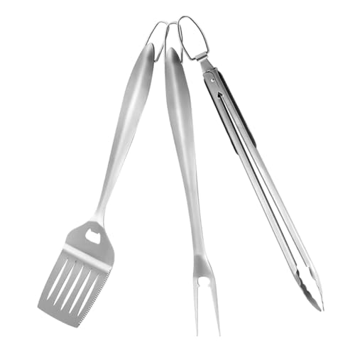 Set de 3 utensilios de parrilla VICASKY acero inoxidable miniatura 1