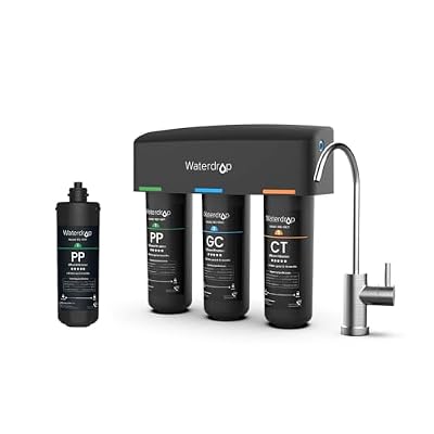 Waterdrop TSB 8 Layer Under Sink Water Filter with WD-10PP Water Filter Replacement for Waterdrop TSA & TSB & TSA-UF & TSB-ALK & TSB-CM 3-Stage, Bundle