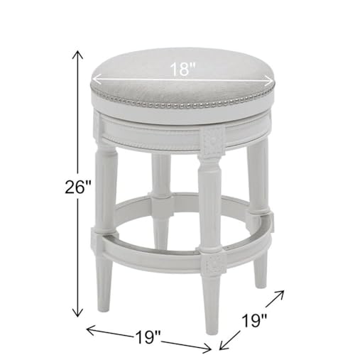 Newridgehomegoodschapman26incounterheightswivelbarstoolbacklessalabasterwhitewithgrayseat  Urban Country Home Decor New ridge home goods chapman 26in counter height swivel bar stool backless alabaster white with gray seat  urban country home decor