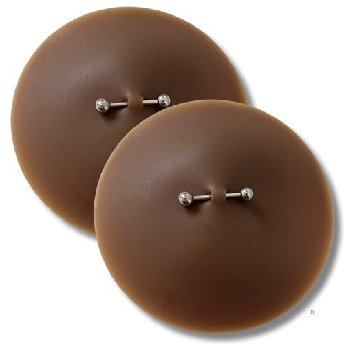VanishVixen Fake Nipple Piercing Faux Piercing Pasties with Non-Piercing Rings, Fake Nipples Cover...