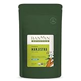 Banyan Botanicals Manjistha Powder, 1/2 Pound - USDA Organic - Rubia cordifolia - Cleanses the Blood & Lymph - Ayurveda