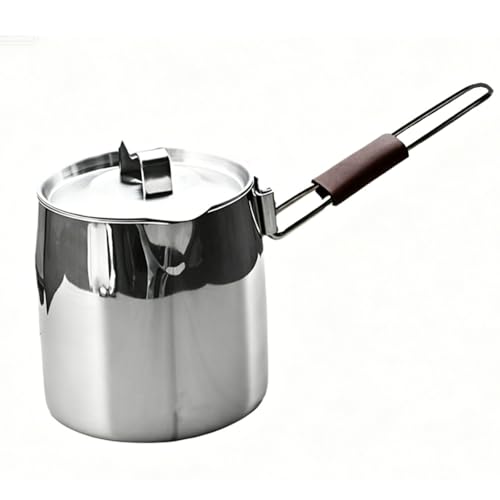 Image of 1 Quart Titanium Saucepan Small Pot, Titanium Pans for Cooking, Upgrade No Coating Small Sauce Pan with Lid, Bakelite Heat-Proof Handles,Dishwasher Safe, Works on All Stoves,1 Quart