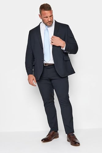 Big & Tall Mens Plain Suit Jacket Black4