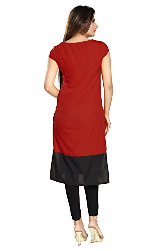 Image of ALC Creations Women's Faux Crepe A-Line Kurti
