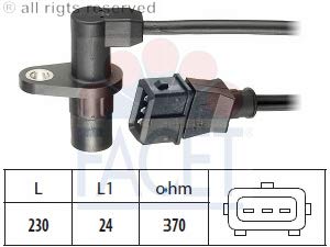 FACET Capteur PMH 9.0044 230mm Compatible avec CITROËN BX 5 portes XB, PEUGEOT 405 I Berline 15B 605 Berline 6B