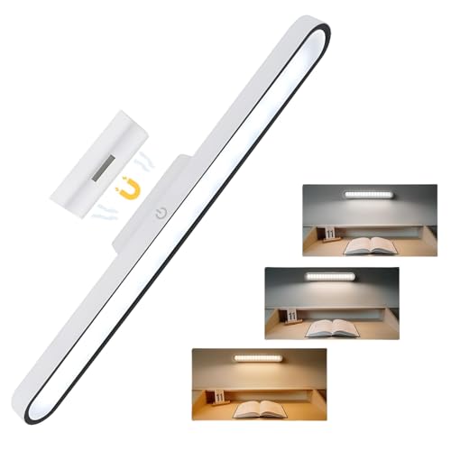 OriFiil Lampada da Tavolo Senza Fili, Lampada da Scrivania a LED Magnetica, Ricaricabile USB, 3 Colore Modalità Luce Notturna Dimmerabile per Lettura, Studio, Lavorare, Armadio
