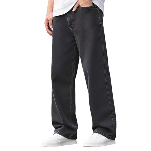 Jean ample pour garçons pantalon long denim vintage taille élastique enfant