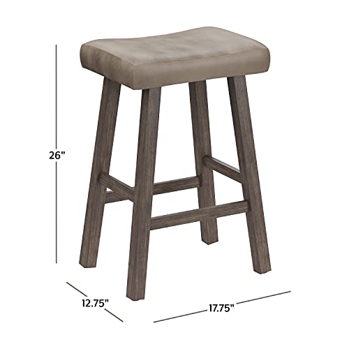 Hillsdale Furniture Saddle Counter Stool, Rustic Gray - Image 5