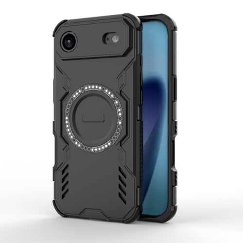 HAFFAN Funda Carcasa para Smartphone, Compatible with iPhone Air/iPhone 17 Air (6.5' Inches) Armadura Antigolpe Slim Protectora, Silicona Magnética, 360 Bumper, Carga Inalámbrica - Negro