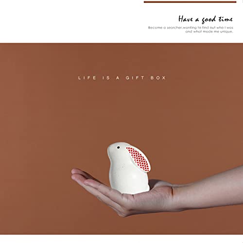 Figura Decorativa Conejo Blanco de Cerámica miniatura 5