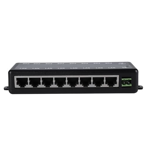 Cyrank POE Adapter, Switch Inyector POE de 8 Puertos 12V-48V para Red con Suministro Directo miniatura 7
