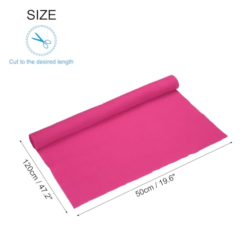 Image of MECCANIXITY 47 inch Elastic Cuffs Ribbed Trims Cotton Fabric Knit Rib Stretch Tape Cuff Sleeve Waistband for Sewing, 20 inch Wide Rose Red