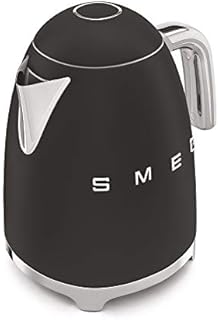 Smeg KLF03BLMEU Electric Kettle with a Capacity of 1.7l and a Power of 2400 W KLF03BLMEU-black matt, Plastic, Black and Silver