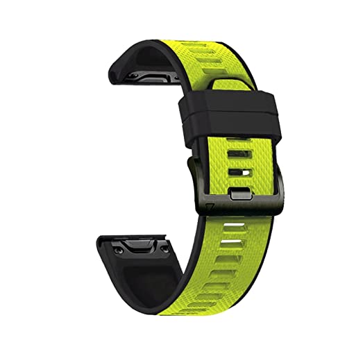 Bracelet de montre 26mm Easyfit en silicone agate pour Garmin Fenix 6X Pro et 5X Plus
