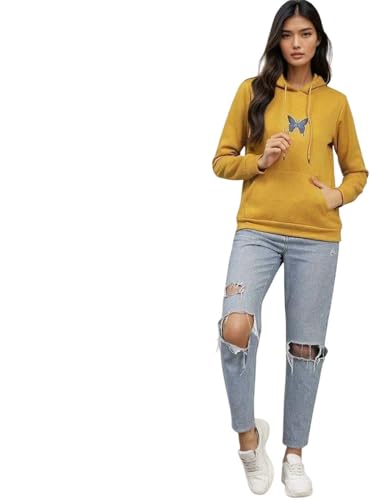Sweat-shirt hiver femme texturé jaune calendula KOTTY 40