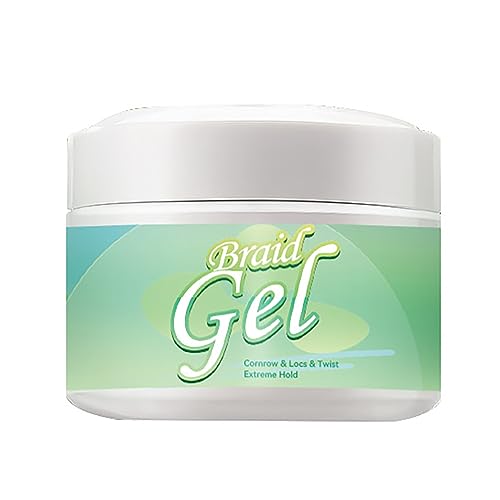 Gel Definidor Gel Fijador, Styling Gel Fijador & Hidratante para Rizos Ondas Twist Trenzas, Control de Bordes - Conditioning Gel, Gel Para Trenzas, Pomada no grasa para Flyaways, pelo Frizz