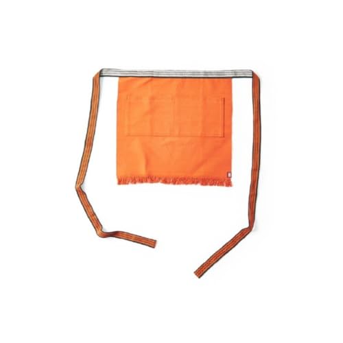 [エニシング] 1号前掛け カフェ 前ポケット付き[カラー/朱] エプロン ギフト 伝統工芸 雑貨 キッチン 母の日 父の日 おしゃれ ポケット付 カフェ 前掛け専門店 ANITHING 作業 作業着 仕事着 愛知県 豊橋市 (オレンジ)