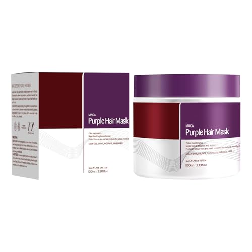 Collagen Mascarilla Pelo | 100ml Purple Hair Mask Para Cabello Muy Seco - Reparación Profunda - Hidratación Intensa - Pelo Seco Dañado - Mascarilla Capilar - Todo Tipo de Cabellos