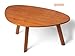 Mid-Century Coffee Table, Free Form Hardwood Table, Artisan Handmade End Table, Made to Order in USA