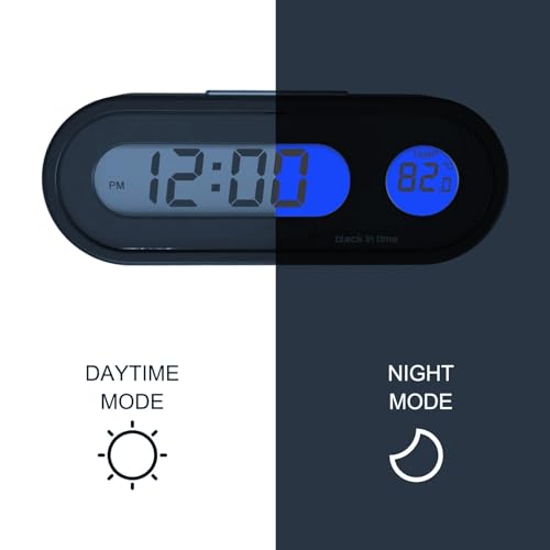 Sinytuto カークロック LEDデジタル時計 ほとんどの車、トラック、バンに共通 (ブラック#2)