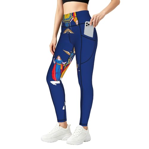 Leggings de Nueva York elásticos soluciona la falta de espacio con bolsillos para entrenar