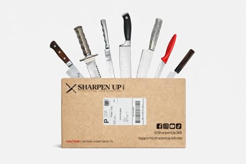 Knife Sharpening Service by Mail, Professional Blade Repair, Razor-Sharp Results, Insured and Trackable Shipping, Sharpen Up 365 Kit Included (4 Knives)