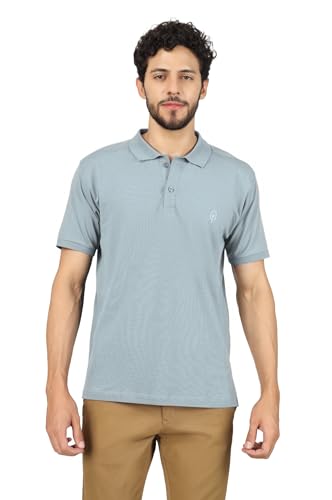 Image of Men's Regular Fit Polo Collar Half Sleeve T-Shirt Cotton Blend Polo T-Shirt Comfortable Lightweight Plain T-Shirt