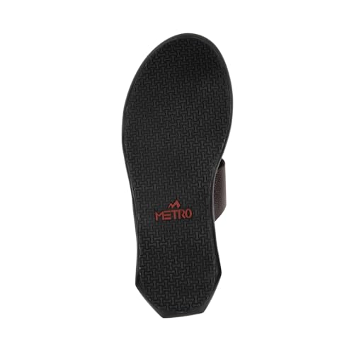 Image of Metro Men's Leather Printed Casual Chappal