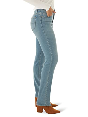 Lee Women's Ultra Lux Mid-Rise Slim Fit Straight Leg Jean, Westweave, 14 #TOP24