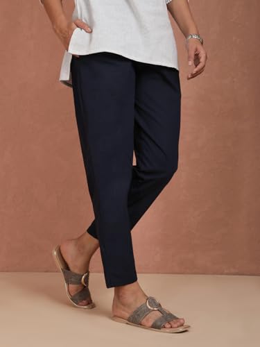 Image of TWIN BIRDS Women Cotton Kurti Pants | Straight Fit Ethnic Daily Trousers