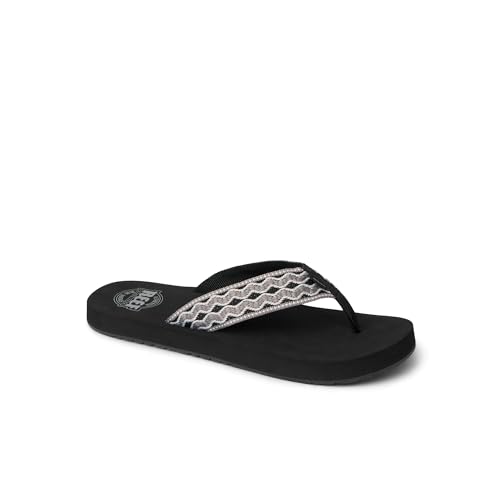 REEF Mens Smoothy Beach Flip Flop, Soft Woven Strap Made From 100% Recycled PET, Grey/Grey, 4 - image 8