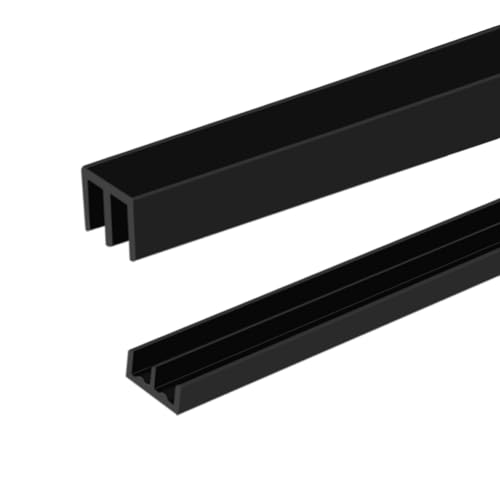 Aroilder Sliding Door Track, Fit 1/4' Thick Panels, U Channel Rubber for Sliding Cabinet/Closet Door...