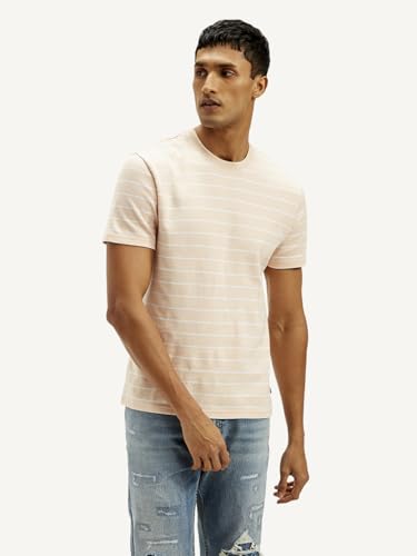 Image of Levi's Men's Striped Slim Fit T-Shirt (16960-1374 Pink