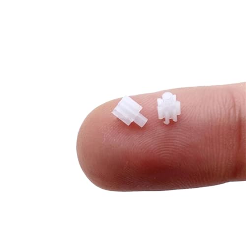 BELTXTROPHE 4pcs 3.6mm Diameter 0.4 Module 7 Teeth Plastic Spur Gear 1mm Tight Fit Shaft Motor Gear 0.4M 7T Plastic Spur Gear Industry