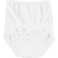 BABIDU Gestrickte Babyhöschen mit gerüschter Rückseite, Windelüberhose aus 100% Baumwolle, weich und atmungsaktiv, Babyhöschen für Mädchen und Jungen, Windelüberhose für Neugeborene, Babyunterwäsche