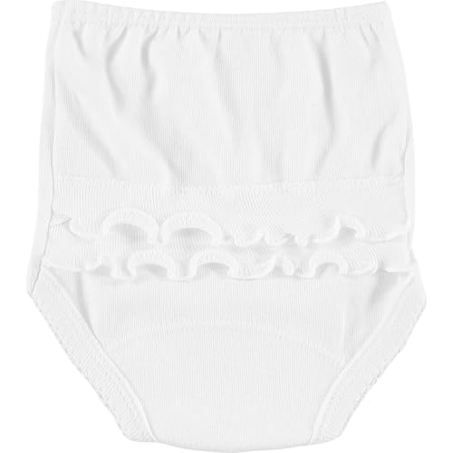 BABIDU Braguita Bebé De Punto y Volante Trasero, Cubrepañal 100% Algodón, Suave y Transpirable, Braguas Bebé Niña y Niño, Cubrepañal para Recién Nacidos, Ropa Interior Bebé, Braga Ideal Uso Diario