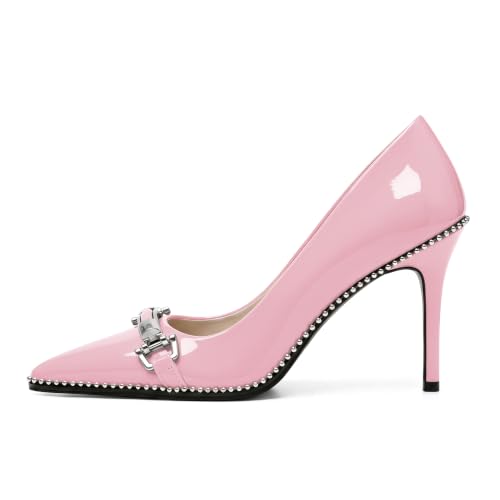 Image of Women's High Heel Pumps Stiletto Heel Pumps for Women Pointed Toe Heels Elegant Classic 3.5 Inch Beaded Pumps