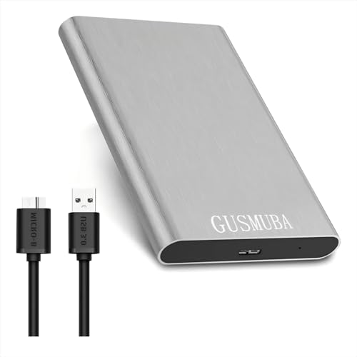 GUSMUBA External Hard Drive, Portable Hard Drive, USB 3.0 Data Cable, 2TB Hard Drive, Data Storage,...